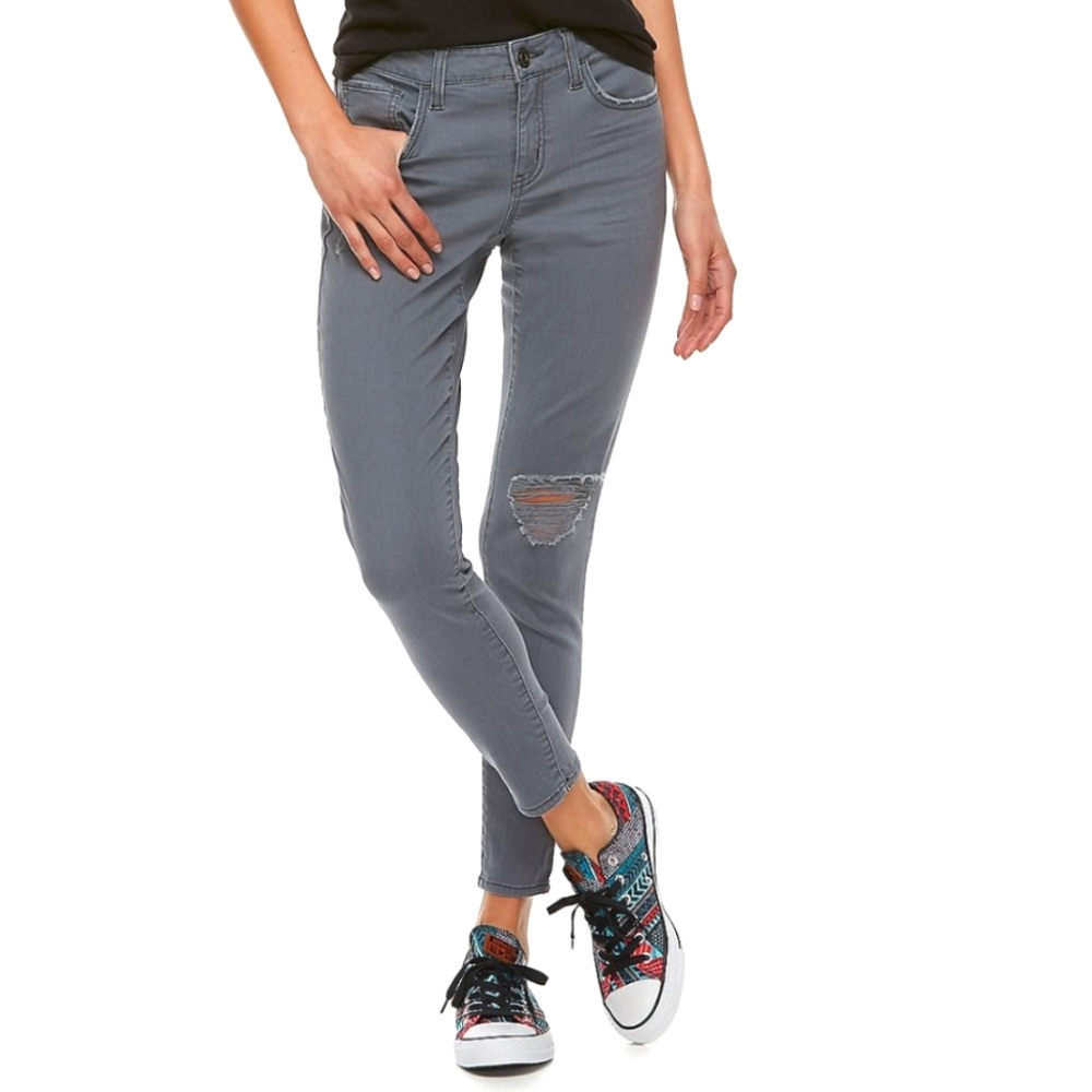 ❤ 2/$15 last 1❣️ dark grey destructed color twill jeggings